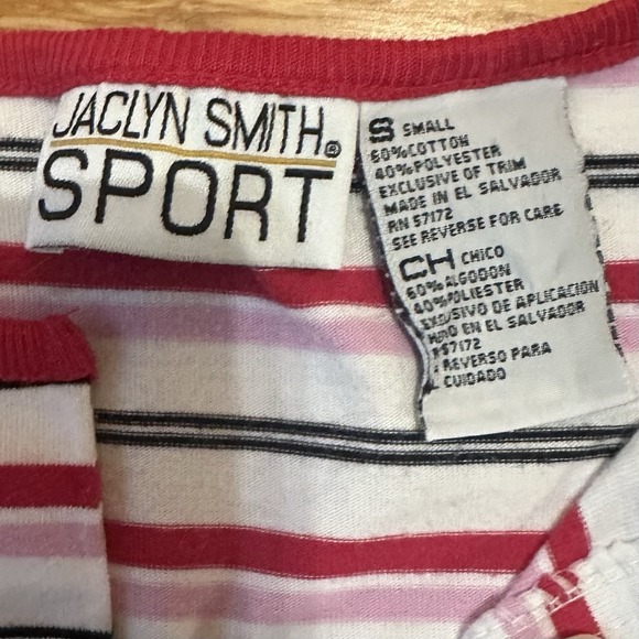 Jacklyn Smith Sport Vintage Short Sleeve Red Shirt Womens's Small - Picture 2 of 7